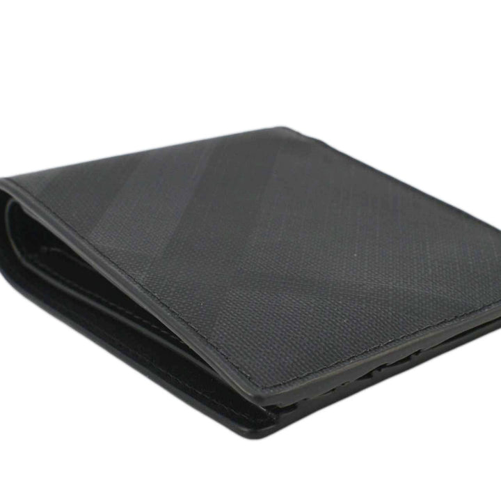 Burberry London Check-Print Canvas Bi-Fold Wallet Black