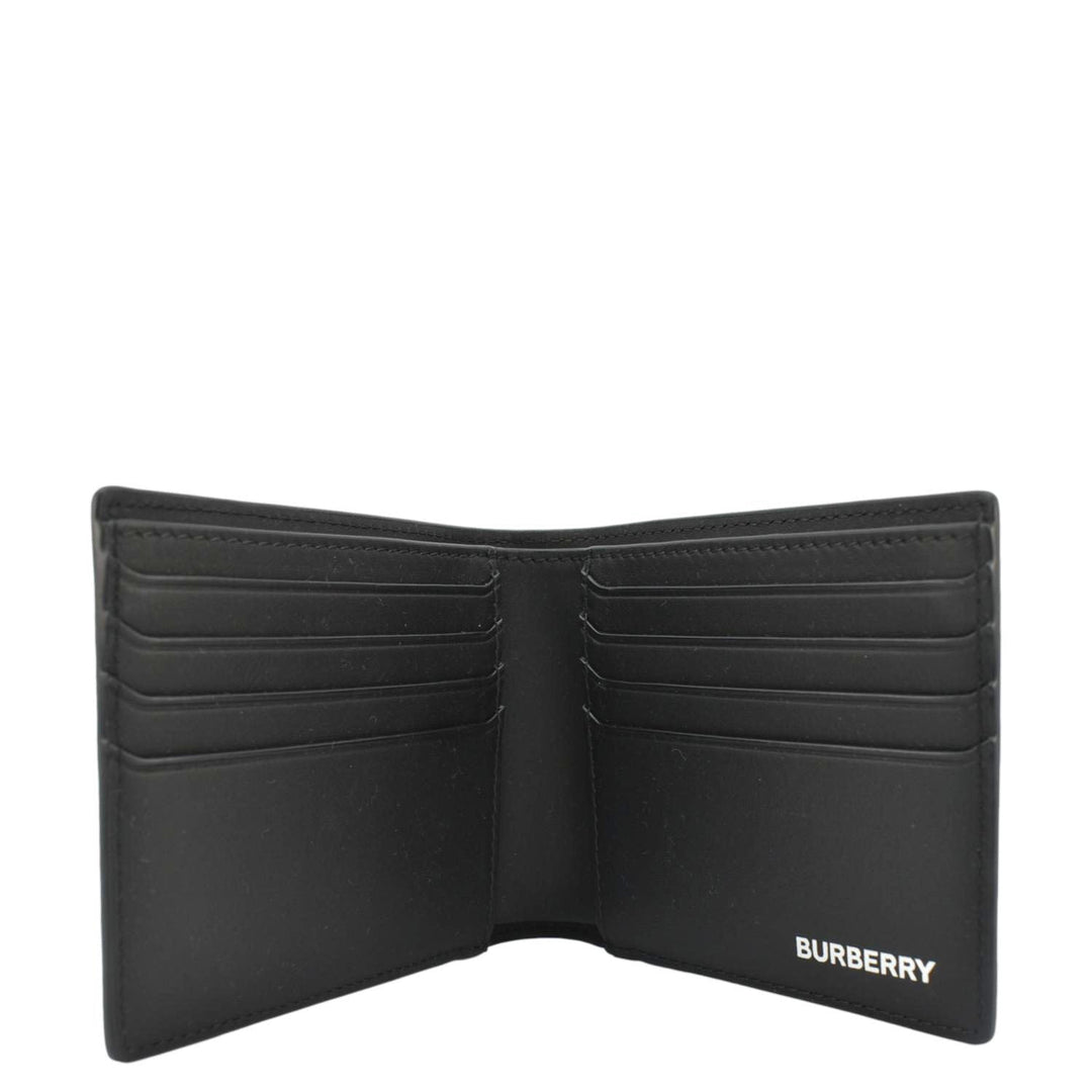 Burberry London Check-Print Canvas Bi-Fold Wallet Black