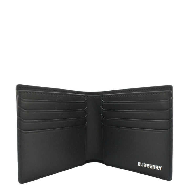 Burberry London Check-Print Canvas Bi-Fold Wallet Black