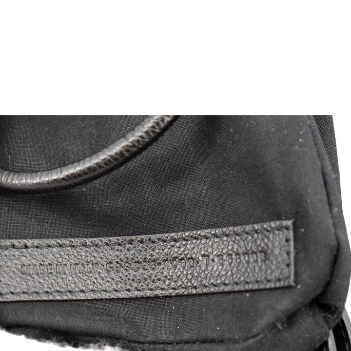 balenciaga Leather Phone Holder Shopping Crossbody Bag Black