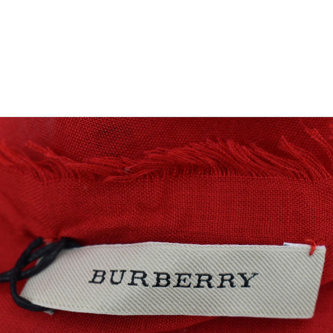 Burberry Leopard Print Multicolor Scarf Red