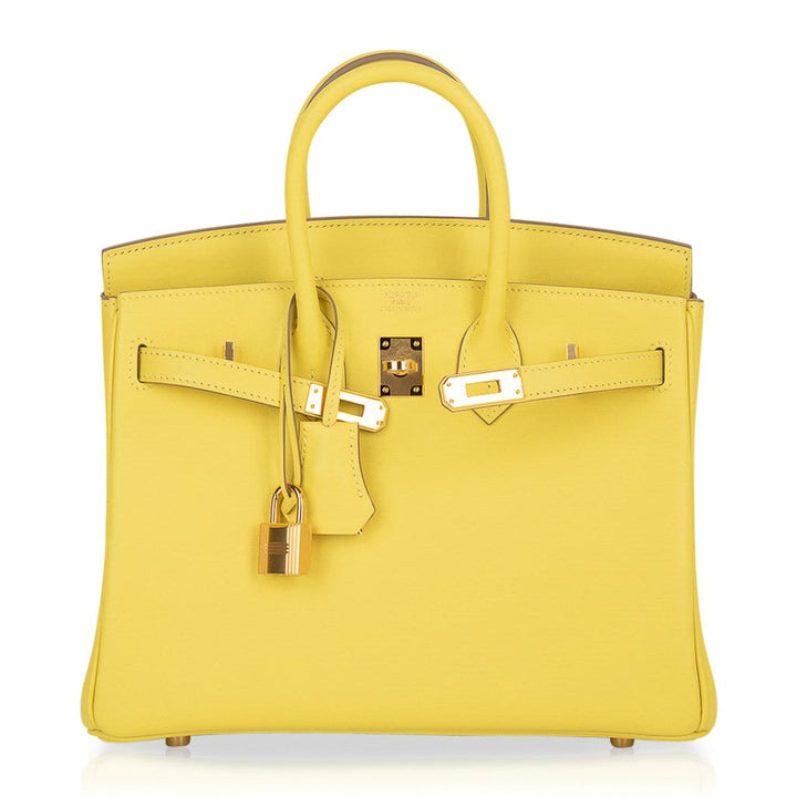 Top quality Hermes Birkin 25 Bag Lime Gold Hardware Swift Leather