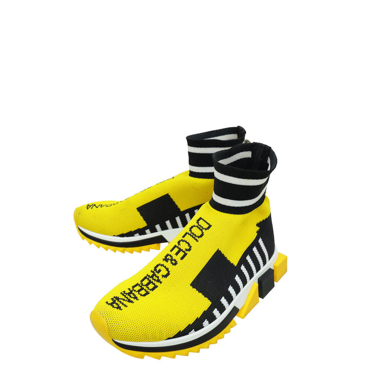Dolce & Gabbana Bicolor Sorrento Mesh Sneaker 35