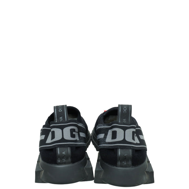 Dolce & Gabbana Tricolor "D&G" Patch Stretch Slip On Sneakers 36