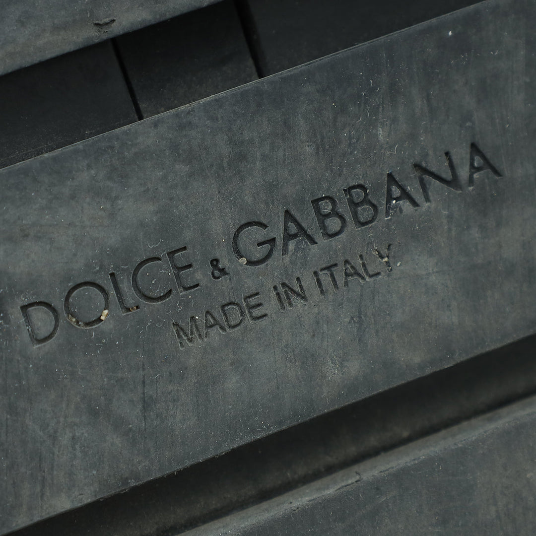 Dolce & Gabbana Tricolor "D&G" Patch Stretch Slip On Sneakers 36