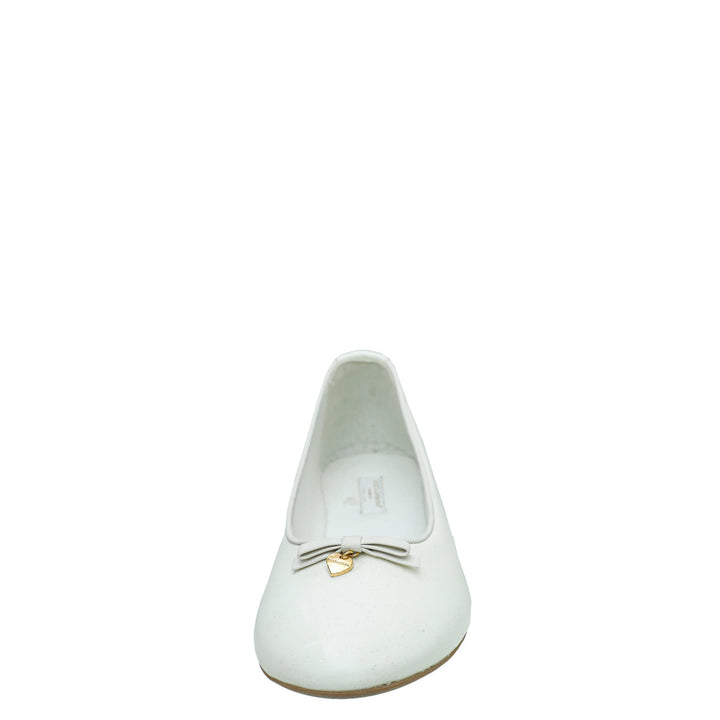 Dolce & Gabbana White Bow Heart Ballerina 38