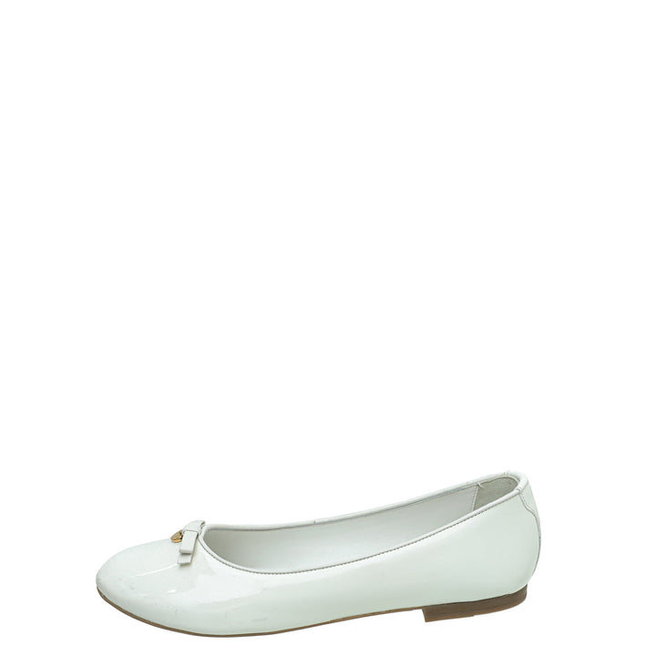 Dolce & Gabbana White Bow Heart Ballerina 38