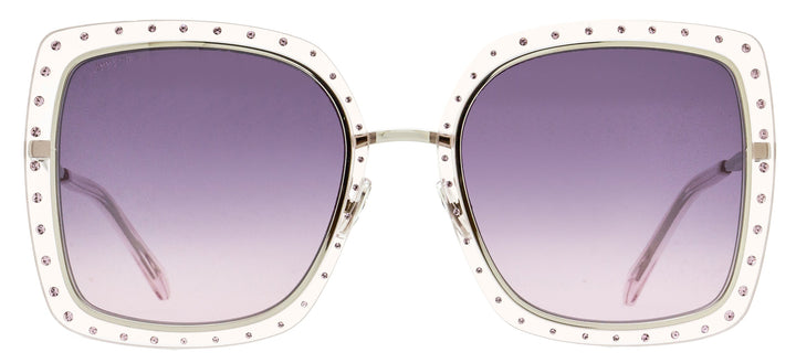 Jimmy Choo Square Sunglasses Dany/S KTSF7 Palladium/Lilac 56mm