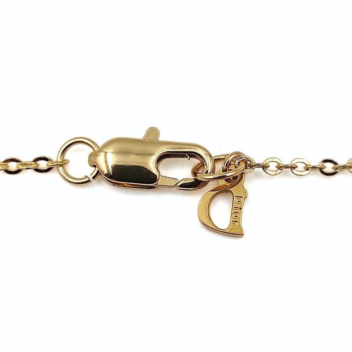 Top quality Dior women's necklace in golden metal and rhinestones
