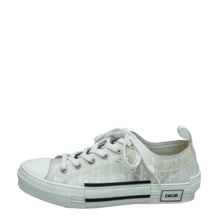 Christian Dior White Oblique B23 Low Top Sneaker 41.5