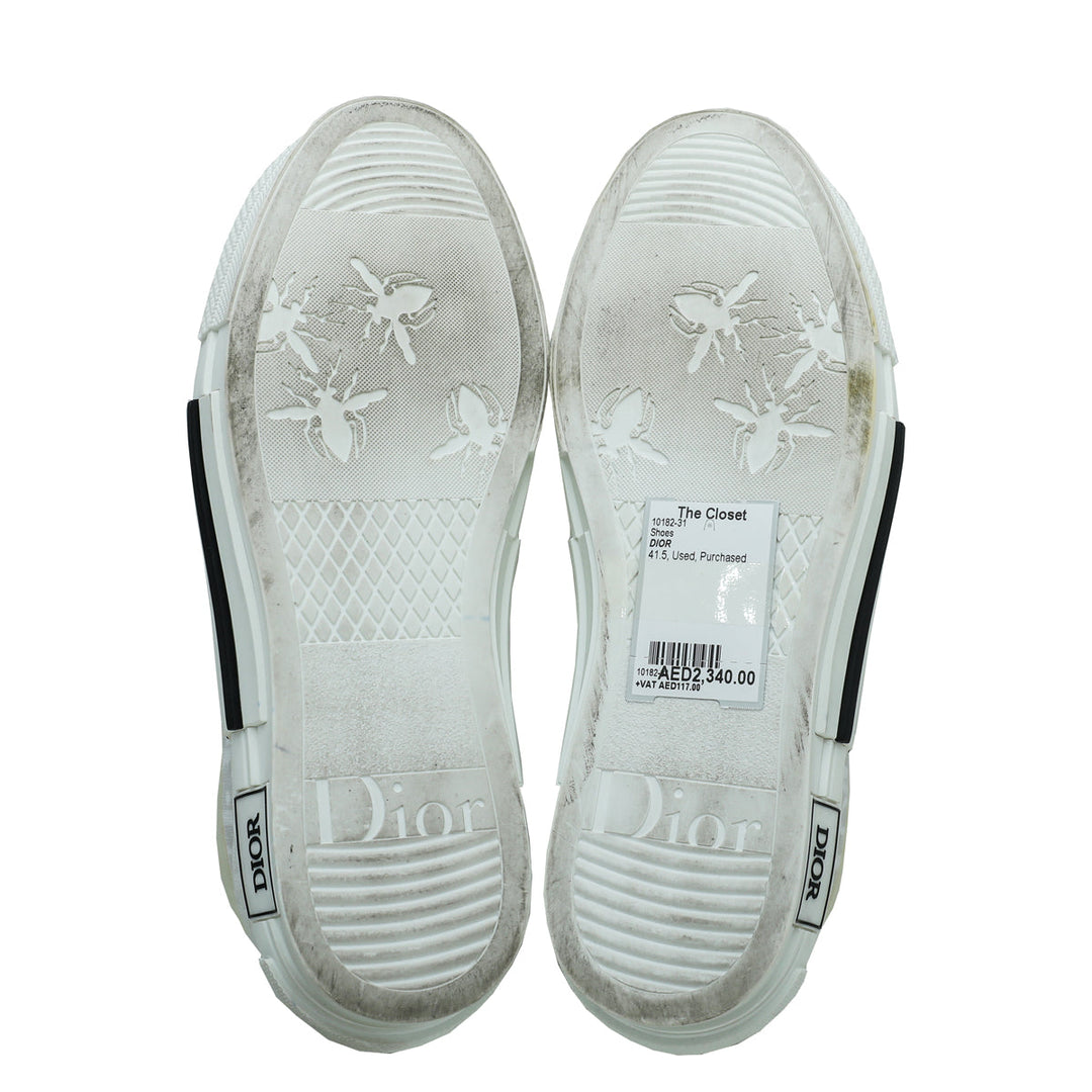 Christian Dior White Oblique B23 Low Top Sneaker 41.5