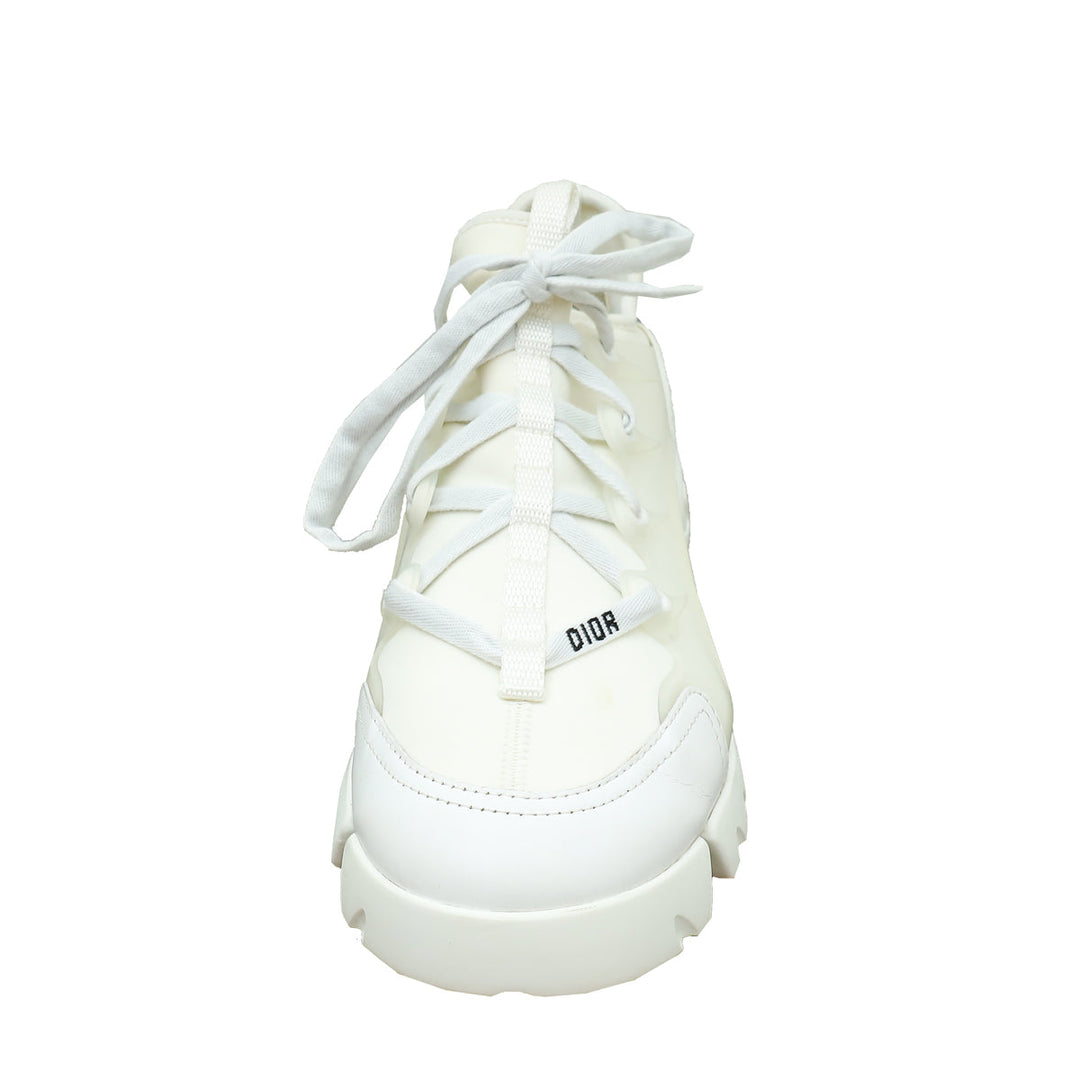 Christian Dior White D-Connect Technical Fabric Sneaker 38