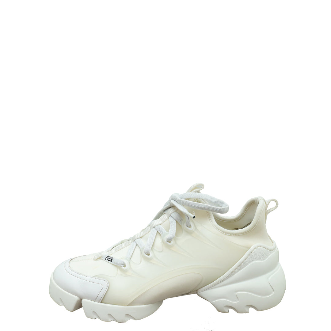 Christian Dior White D-Connect Technical Fabric Sneaker 38