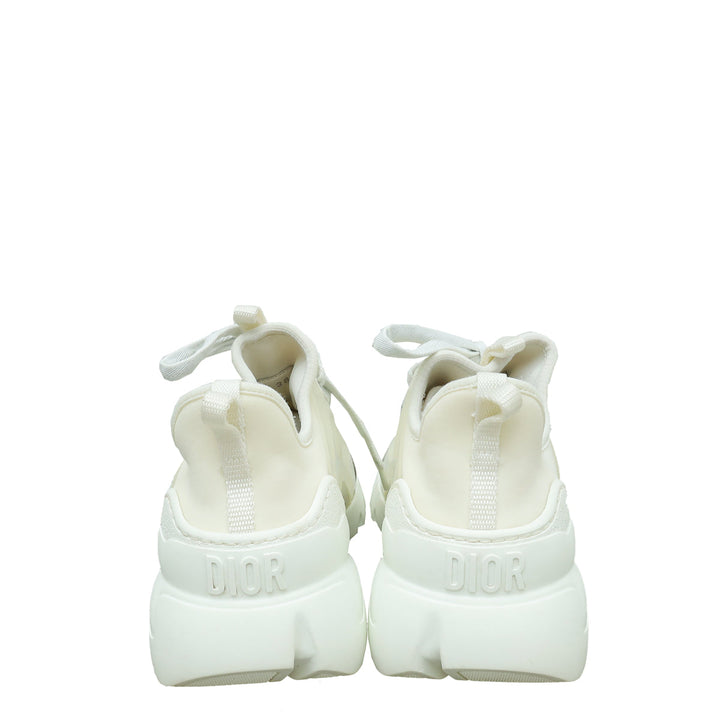 Christian Dior White D-Connect Technical Fabric Sneaker 38