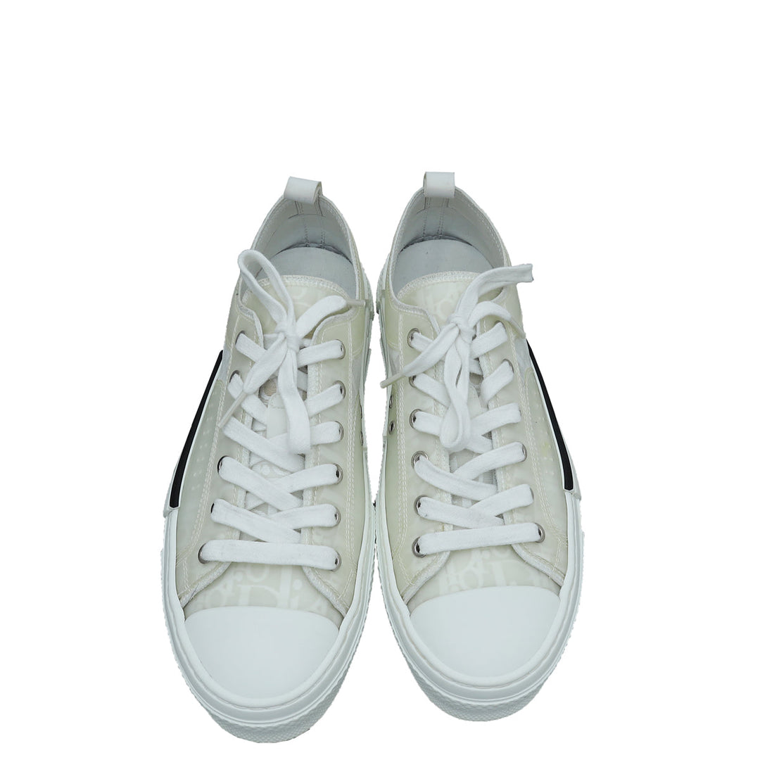 Christian Dior White Oblique B23 Low Top Sneaker 41