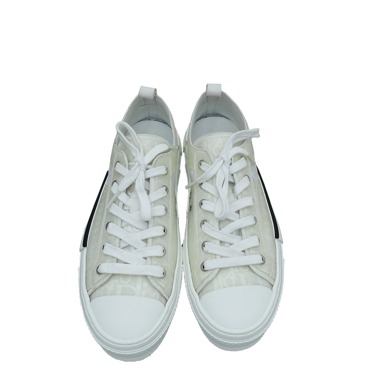 Christian Dior White Oblique B23 Low Top Sneaker 41