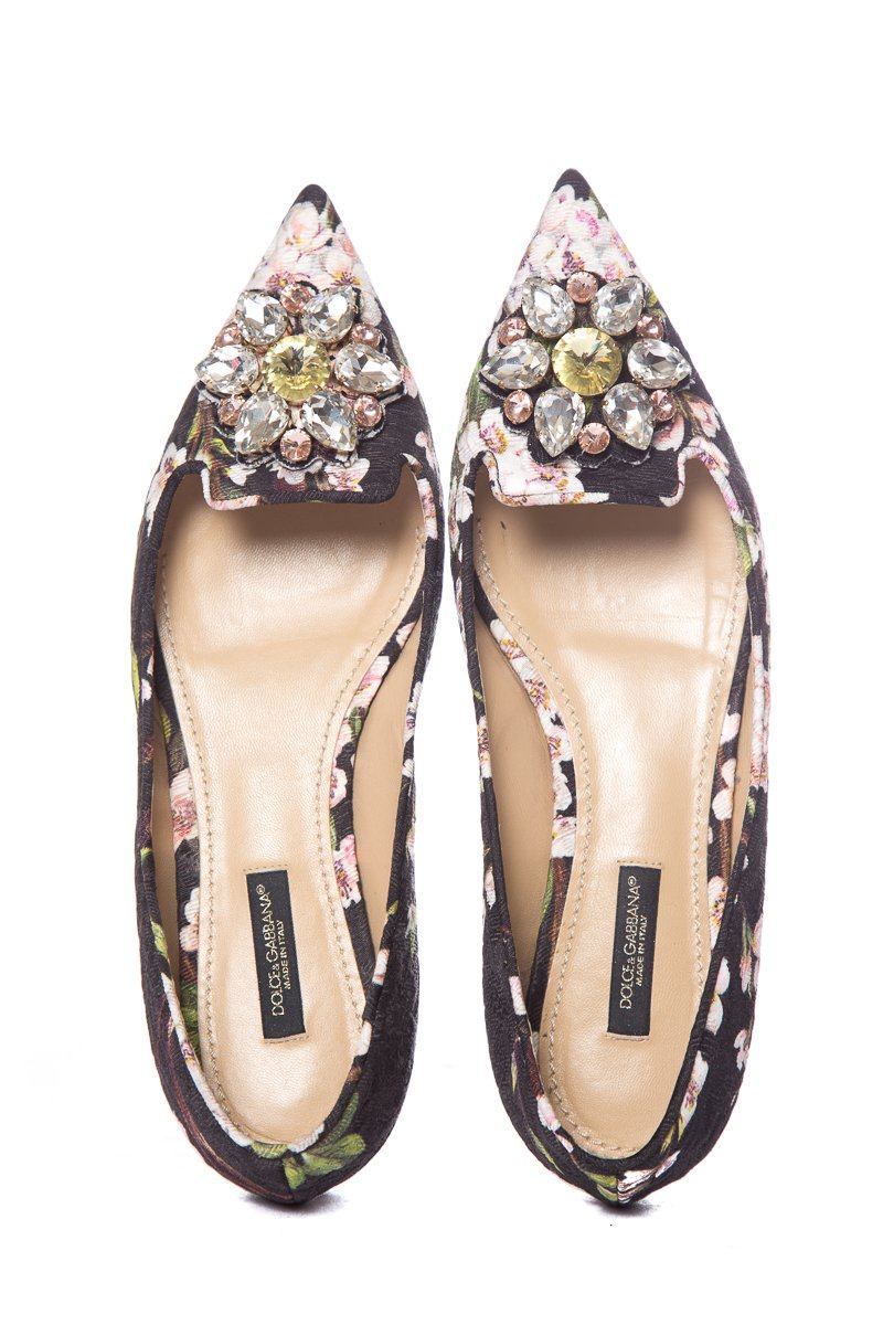 Dolce & Gabbana Floral Embellished Flats SZ 36.5