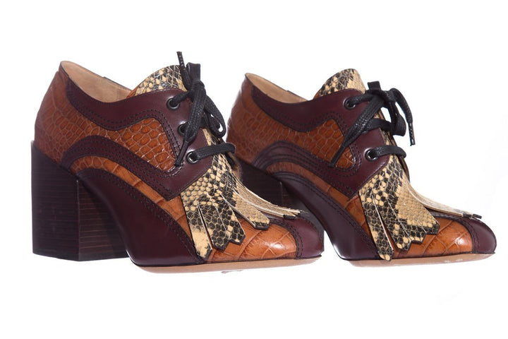 Dries Van Noten Brown Leather Booties SZ 40.5