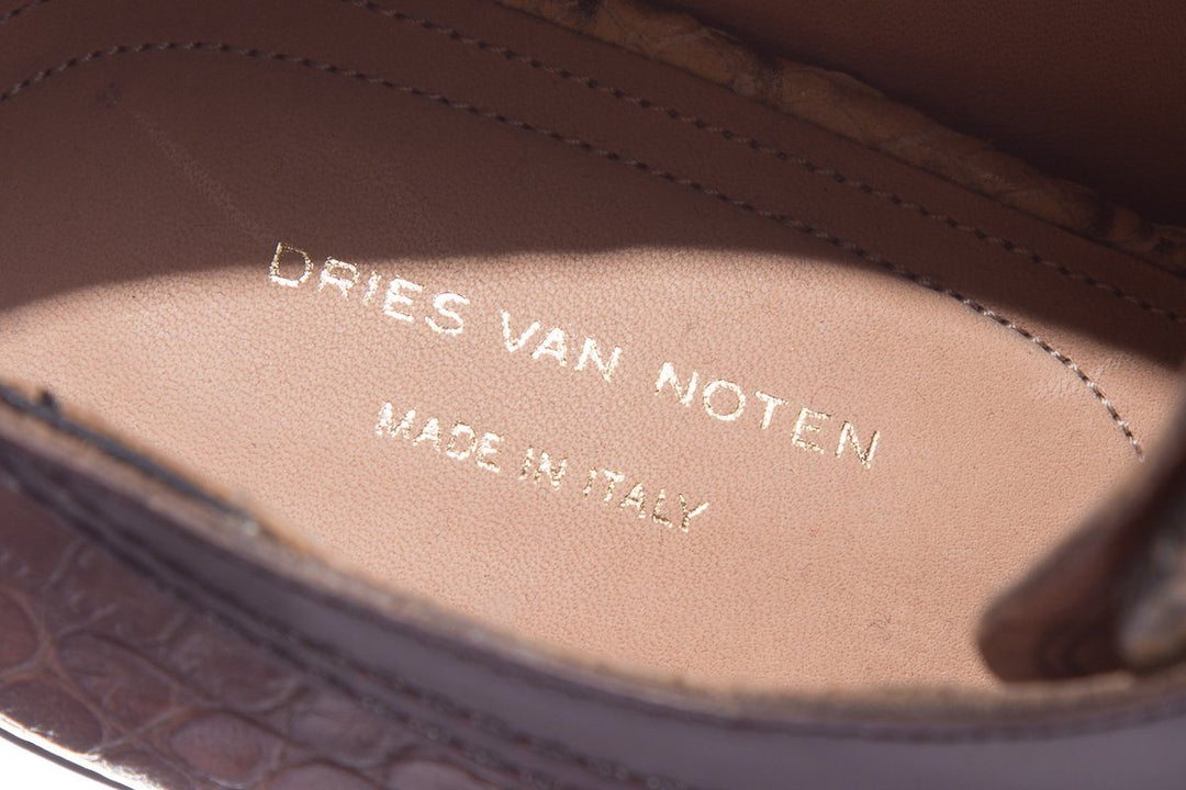 Dries Van Noten Brown Leather Booties SZ 40.5