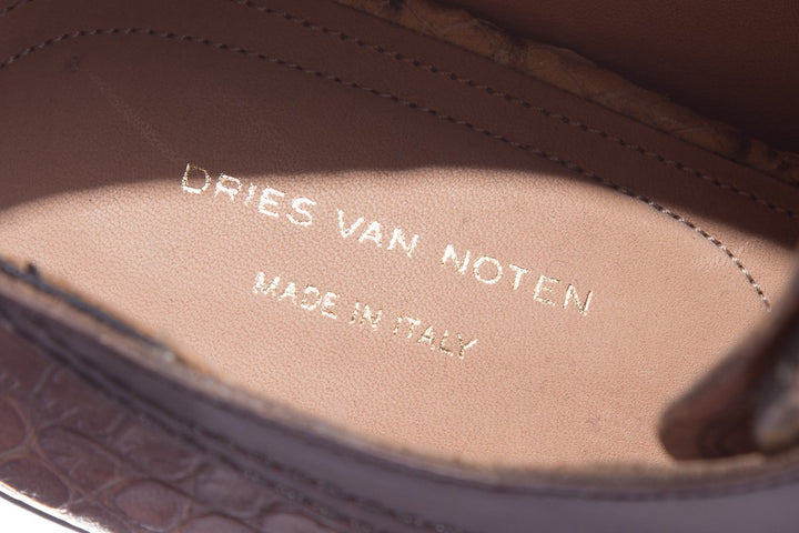 Dries Van Noten Brown Leather Booties SZ 40.5