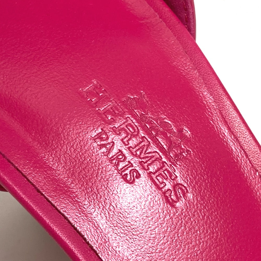Hermes Hロゴ レジェンド ウェッジソール サンダル レザー レディース