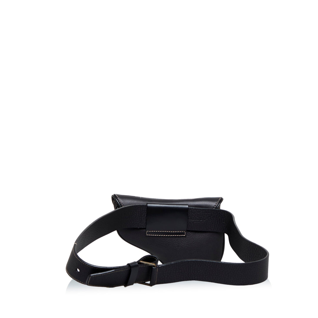 Top quality Dior Saddle Belt Bag Black Calfskin