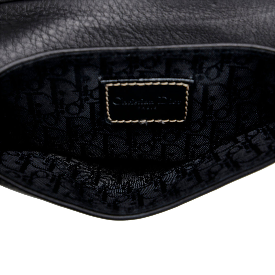 Top quality Dior Saddle Belt Bag Black Calfskin