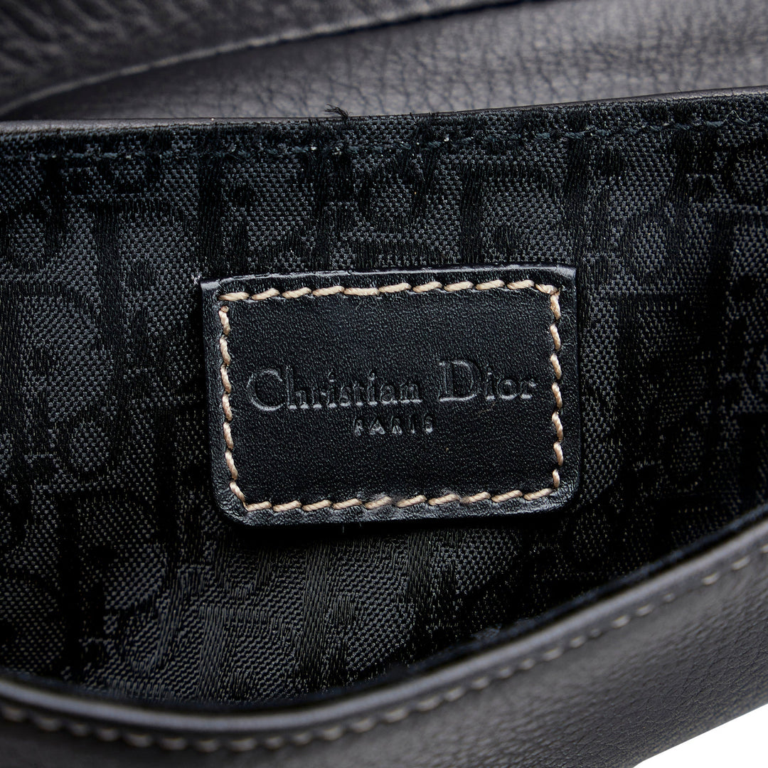 Top quality Dior Saddle Belt Bag Black Calfskin