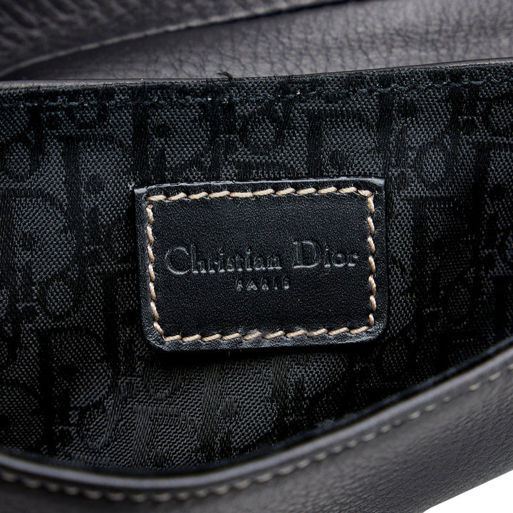 Top quality Dior Saddle Belt Bag Black Calfskin