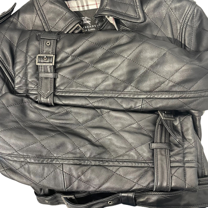 Burberry BLACK LABEL/Coat/M/BLK/Sheepskin/Plain