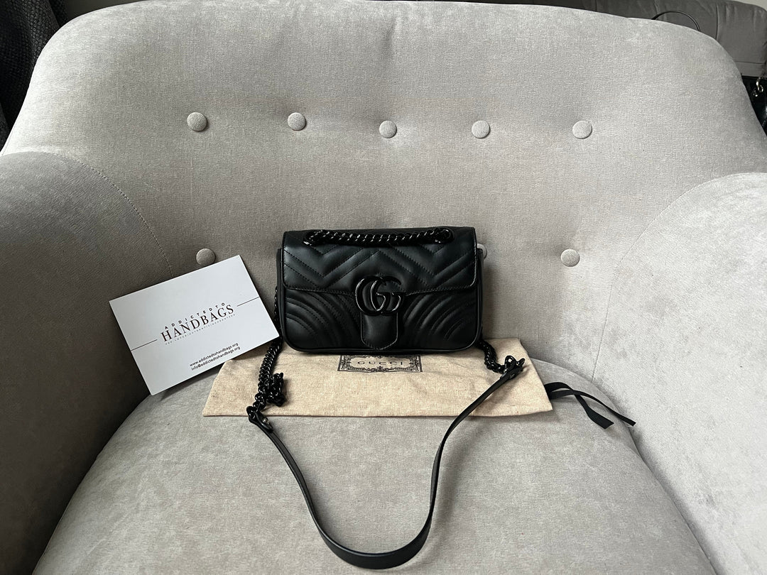 Gucci GG Black Marmont Mini Shoulder Bag (RRP £1,700)