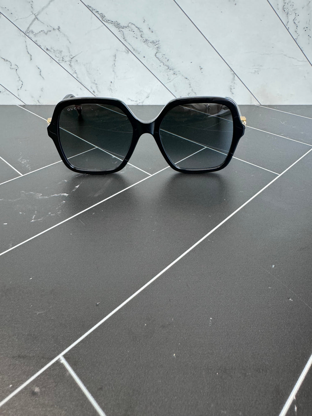 Gucci Black & Gold GG Sunglasses