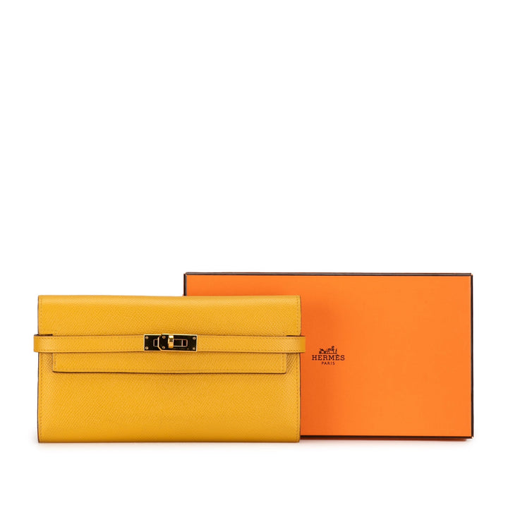 Top quality Hermes Epsom Kelly Classic Wallet Long Wallets