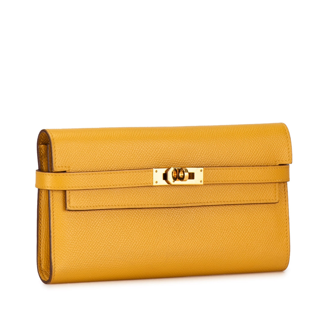 Top quality Hermes Epsom Kelly Classic Wallet Long Wallets