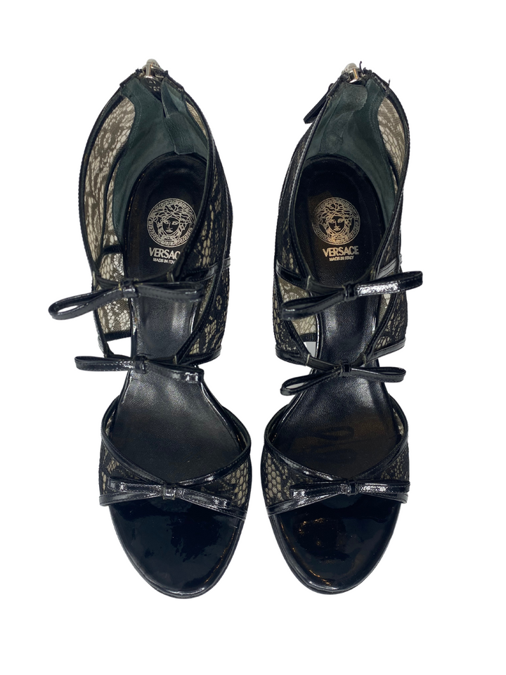 Versace Lace Cage Sandals |US7.5|IT37.5|