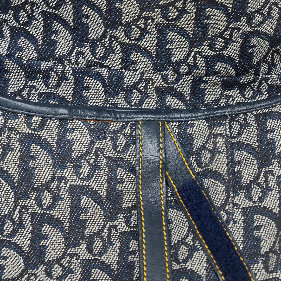 Top quality Dior Saddle Bag Blue Oblique Canvas