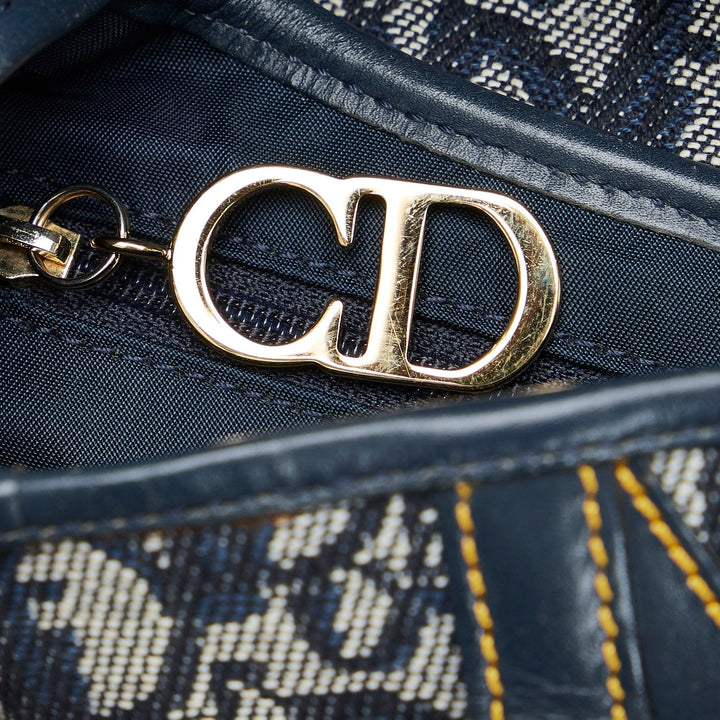 Top quality Dior Saddle Bag Blue Oblique Canvas