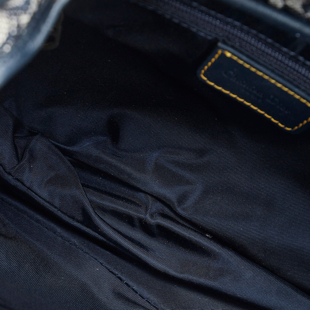 Top quality Dior Saddle Bag Blue Oblique Canvas
