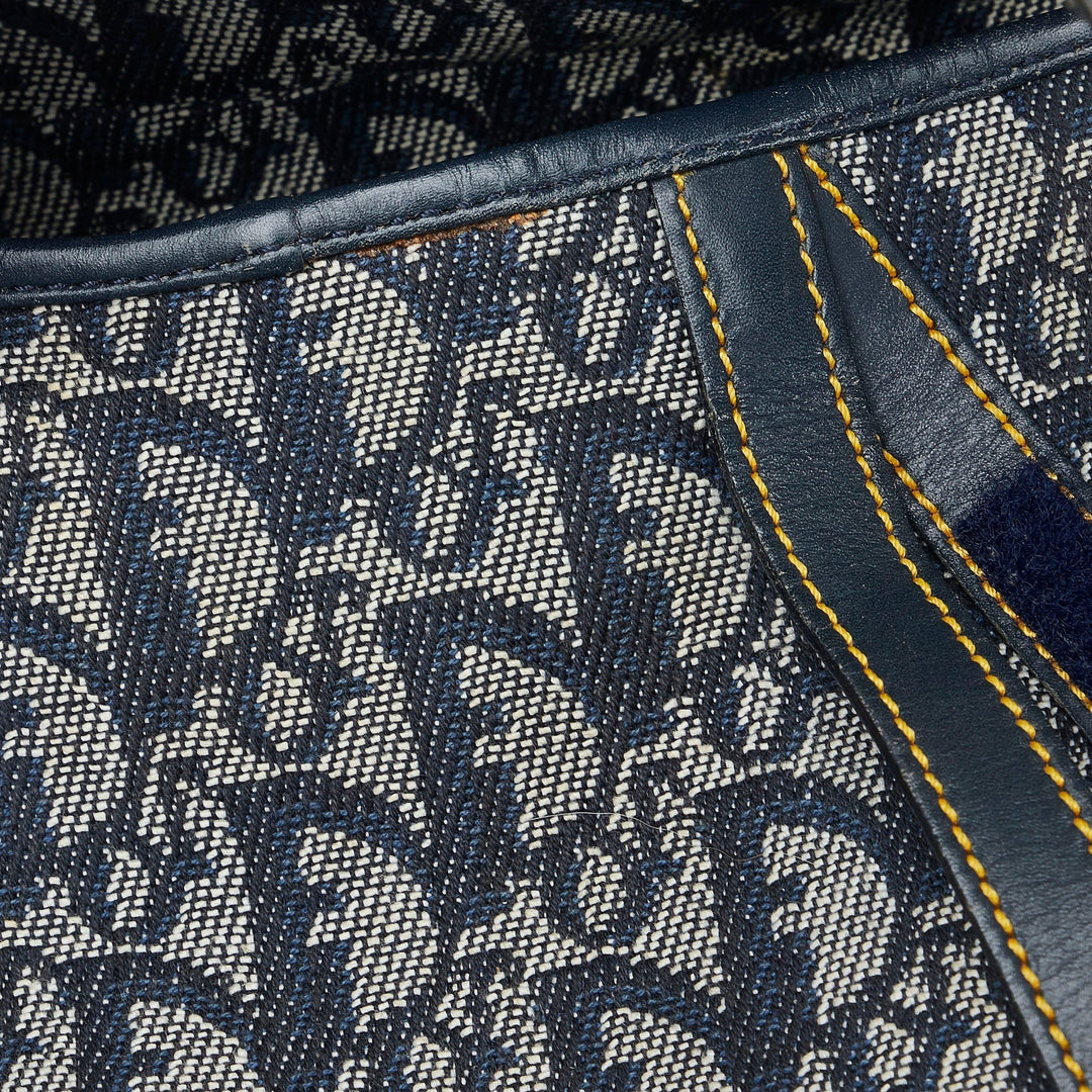Top quality Dior Saddle Bag Blue Oblique Canvas