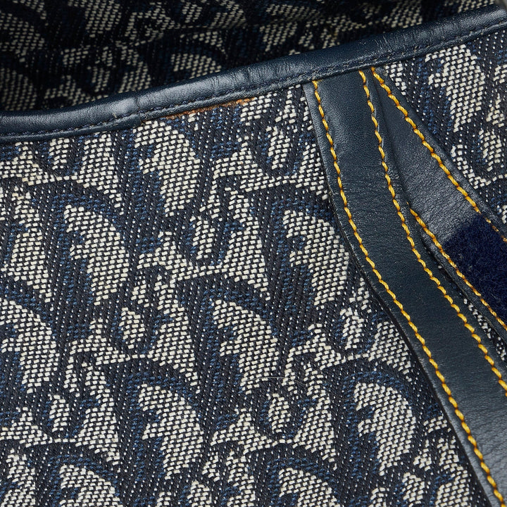Top quality Dior Saddle Bag Blue Oblique Canvas