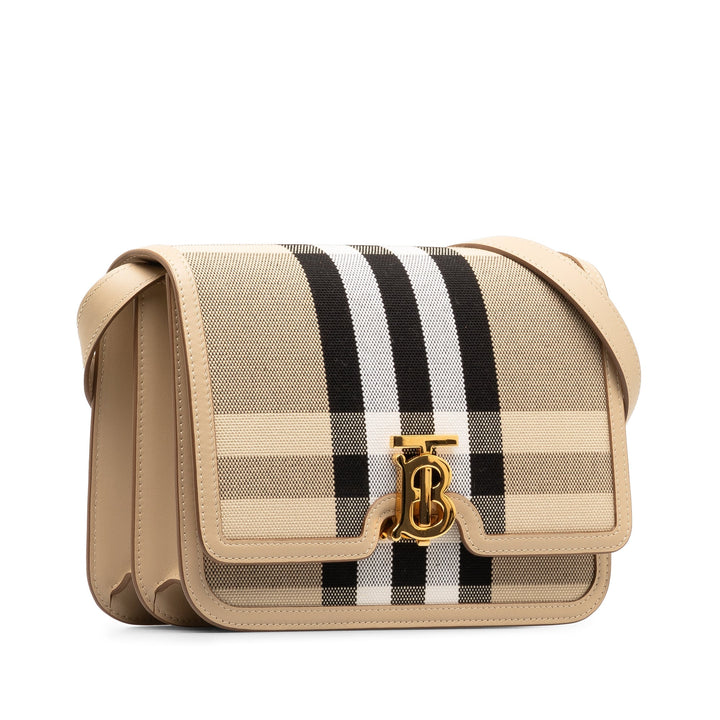 BURBERRY Canvas Check TB Crossbody Crossbody Bag