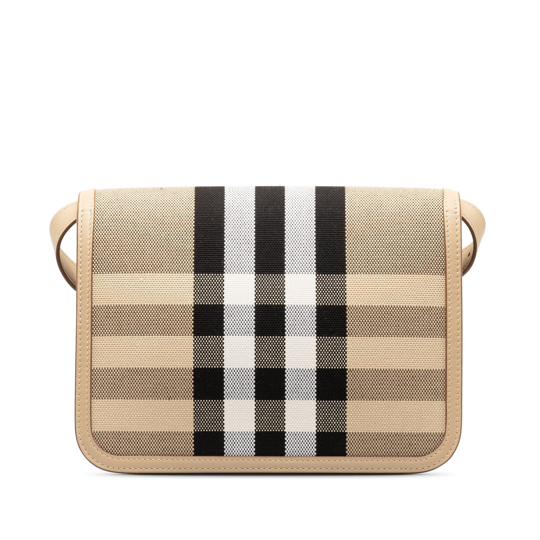 BURBERRY Canvas Check TB Crossbody Crossbody Bag