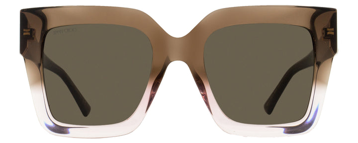 Jimmy Choo Square Sunglasses Edna 08M70 Brown-Nude 52mm