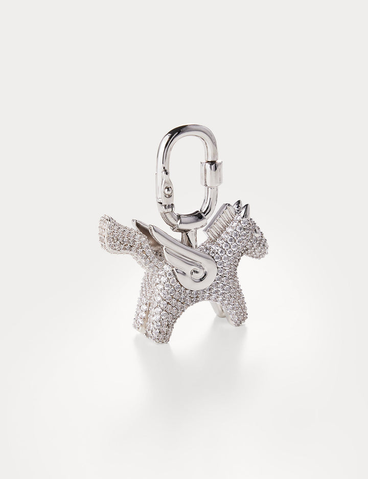 Sparkle Silver—Rodeo Pegase Bag Charm