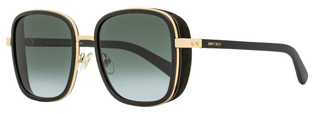 Jimmy Choo Square Elva Sunglasses 2M29O Black/Gold 54mm