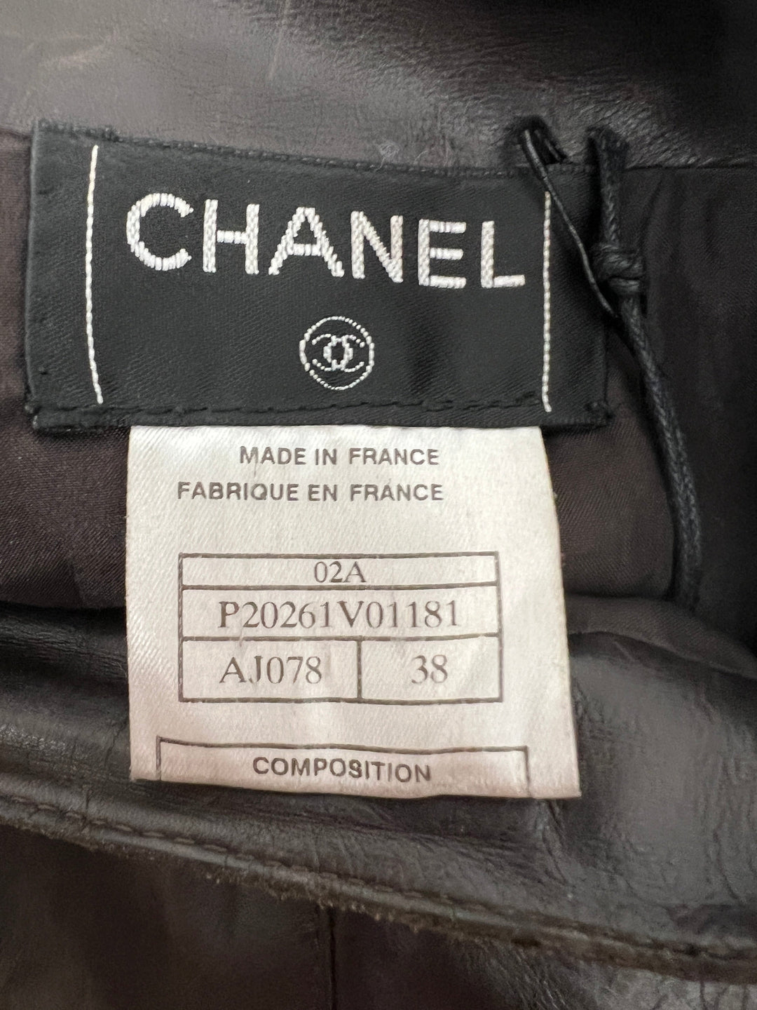 Top Quality Chanel 02/A Leather Jacket and Pencil Skirt Set Size FR 38 (UK 10)