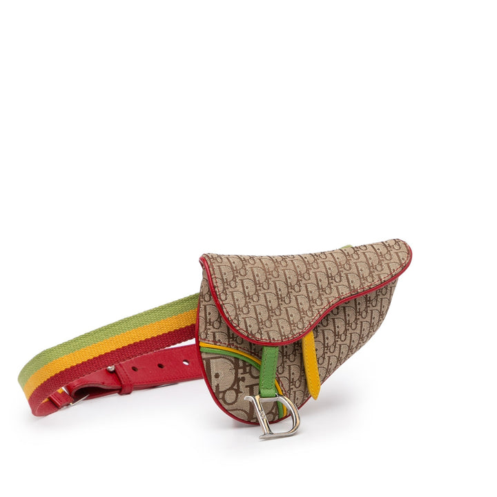 Top quality Dior Saddle Rasta Belt Bag Brown Oblique Canvas
