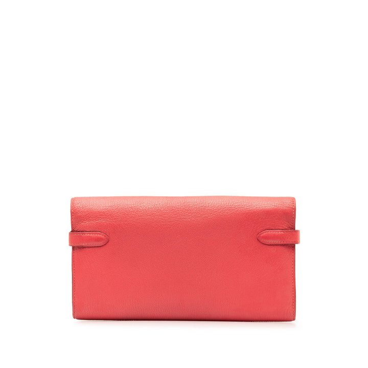 Top quality Hermes Chevre Classic Kelly Wallet Long Wallets