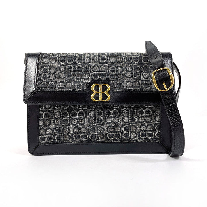 Top Quality Balenciaga Canvas Leather BB Logo 2WAY Vintage Shoulder Bag