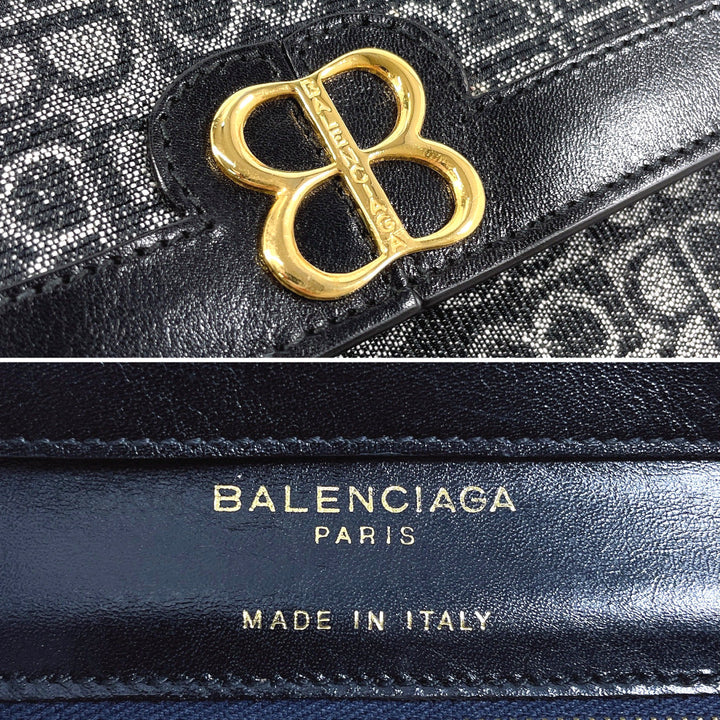 Top Quality Balenciaga Canvas Leather BB Logo 2WAY Vintage Shoulder Bag